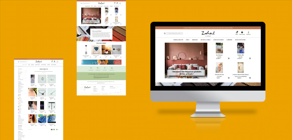 Création du site e-commerce Zohal, réalisation Katchak Agency