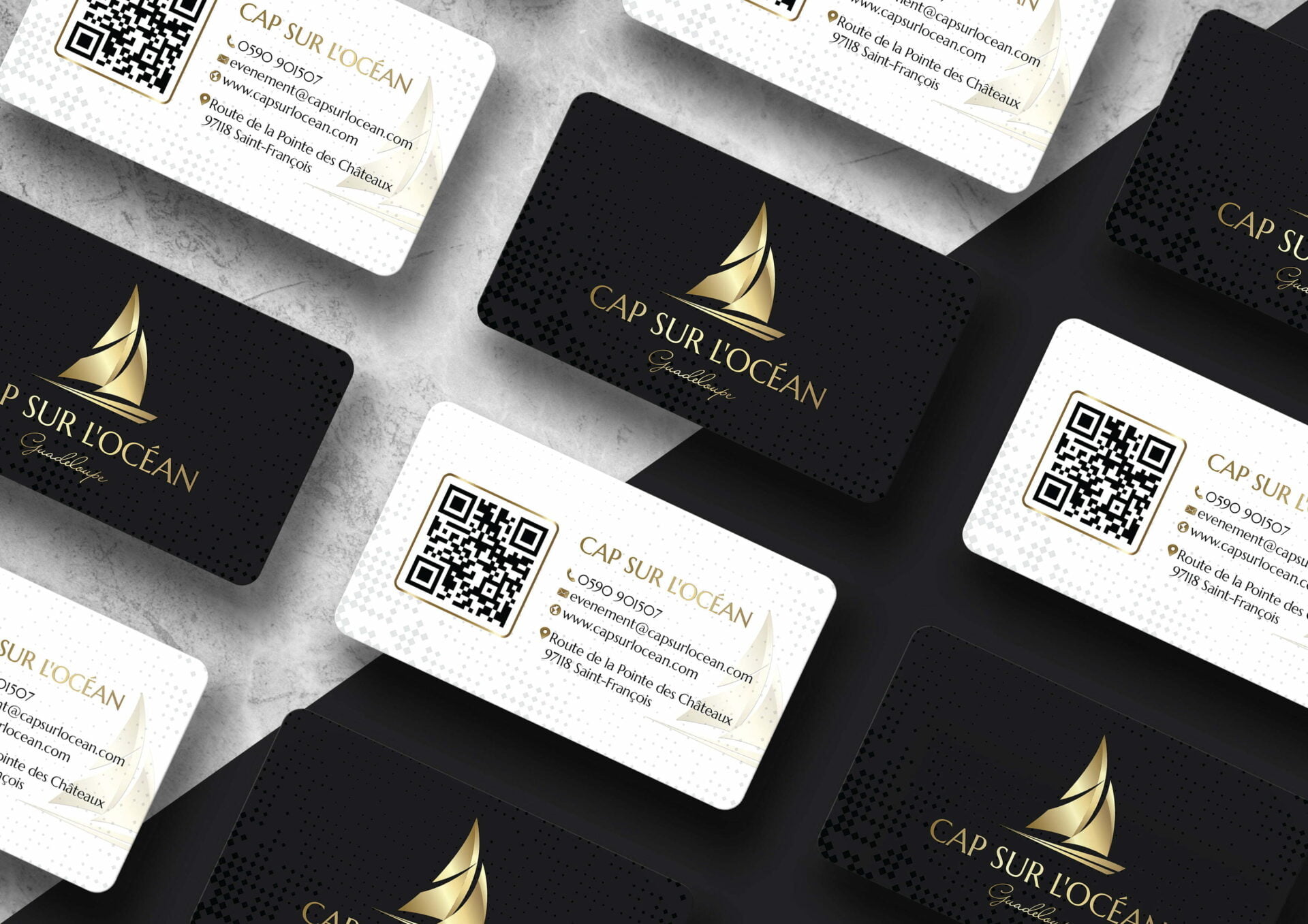 cartes de visites présentées